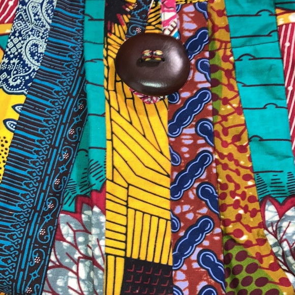 Queen Alaffia Afro African Patchwork print Fabric cross body Bag Handbag New - Picture 5 of 16